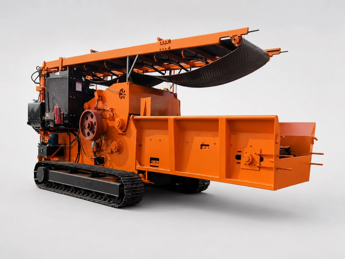 Tracked mobile wood chipper